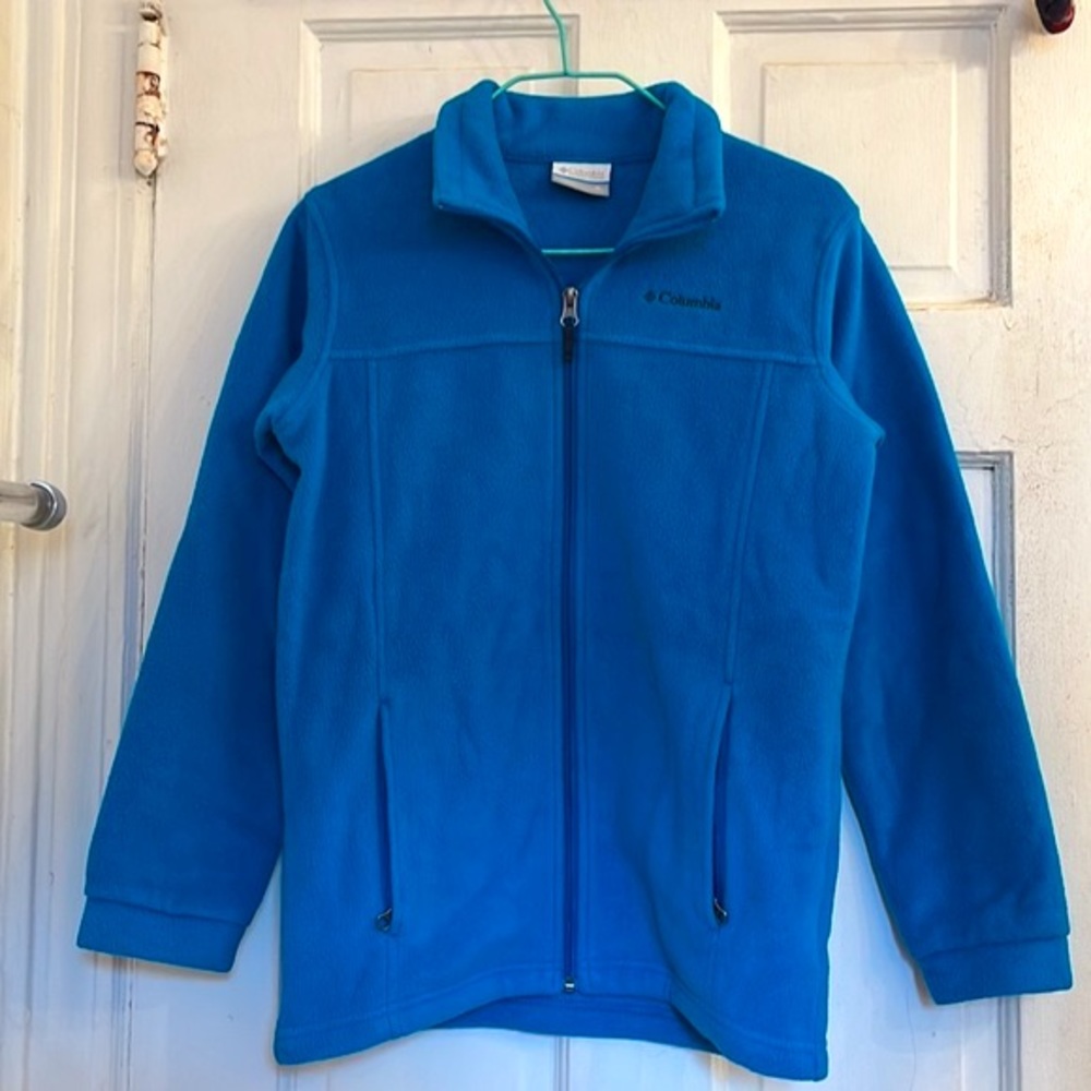 Columbia kids blue fleece jacket in size medium 10-12